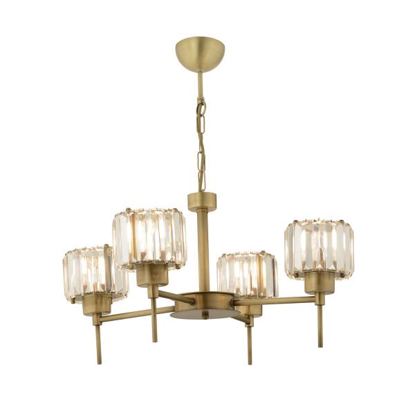 Sadem 4 Lü Eskitme Kristalli Taşlı Modern Tasarım Salon-Yatak Odası-Oturma Odası Kristal Avize