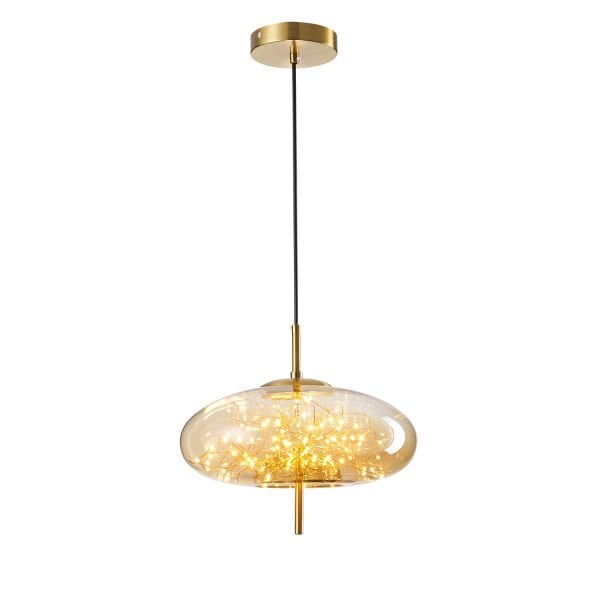 Zuna  10 Watt 3000K Eskitme Bal Camlı Tekli Peri Led Sarkıt Avize