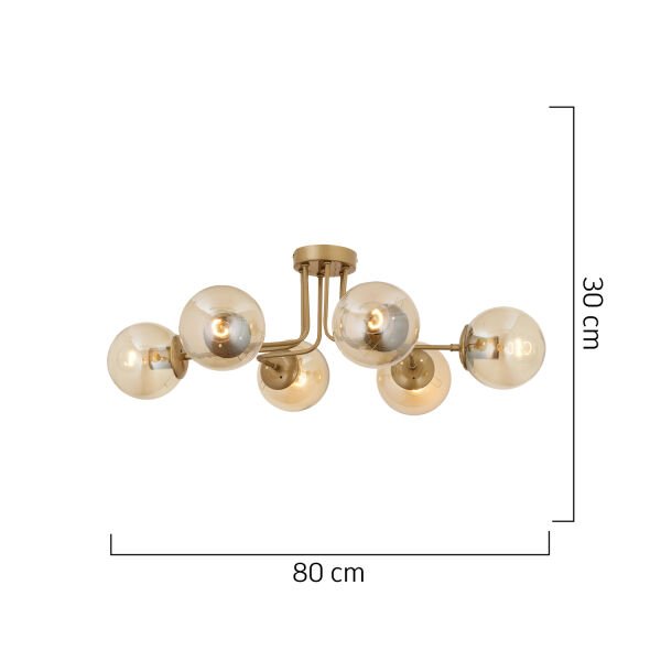 Tanyer 6Lı Eskitme Modern Sarkıt Yatak odası Salon Avize