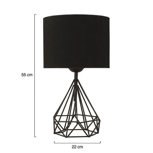 Bien Siyah Modern Tasarım Salon-Oturma Odası Retro Abajur