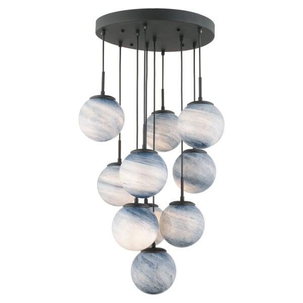 EFSER 10LU YUVARLAK AVİZE Modern Oturma Odası Salon Sarkıt Avize