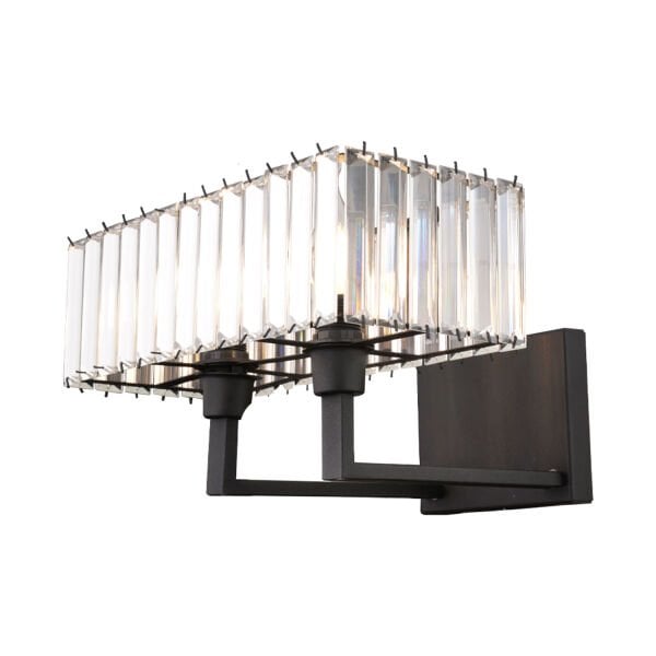 Brambles Siyah Kristal Taşlı Duvar Lambası Yatak Odası-Yatak Başı-Salon için Aplik