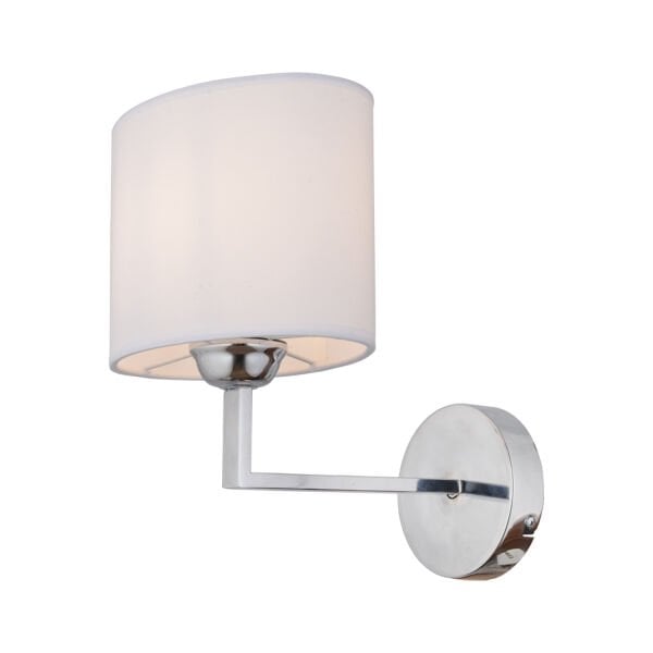 Zadie Tekli Beyaz Şapkalı Krom Duvar Lambası Yatak Odası-yatak Başı-banyo Için Modern Aplik