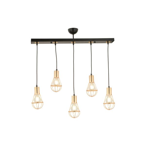 Ciri 5 Li Sıralı Gold Kaplama Tel Sarkıt Modern Genç Odası Mutfak Oturma Odası Salon Sarkıt Avize