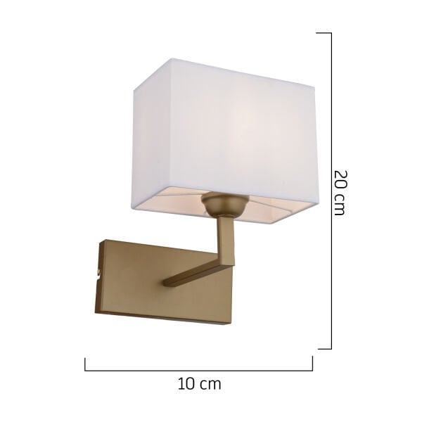 Rylee Tekli Beyaz Şapkalı Eskitme Duvar Lambası Yatak Odası-yatak Başı-banyo Için Modern Aplik