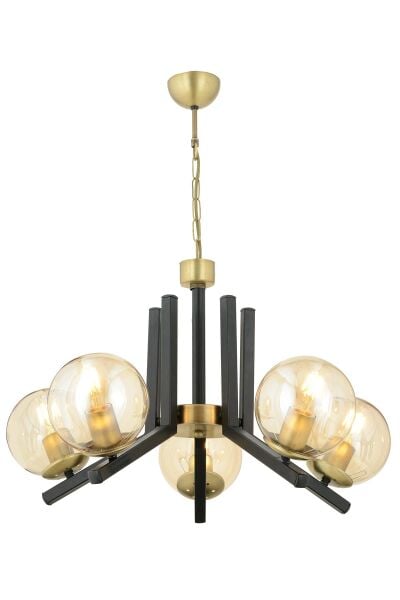 Mikel 5 Li Siyah Eskitme Modern Yatak Odası Mutfak Oturma Odası Retro Salon Avize