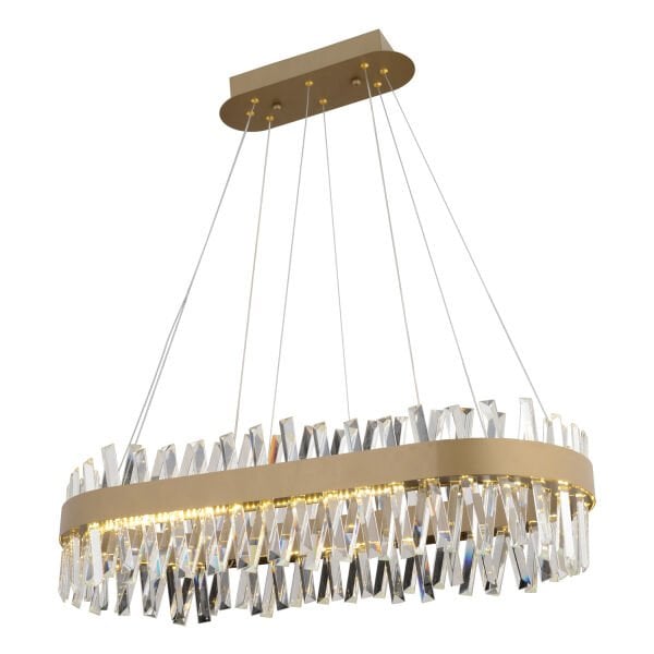 Brampton 6'lı Sıralı Eskitme 3 Renkli 100 Watt Ledli Yemek Masası Üstü, Oturma Odası, Salon Avize