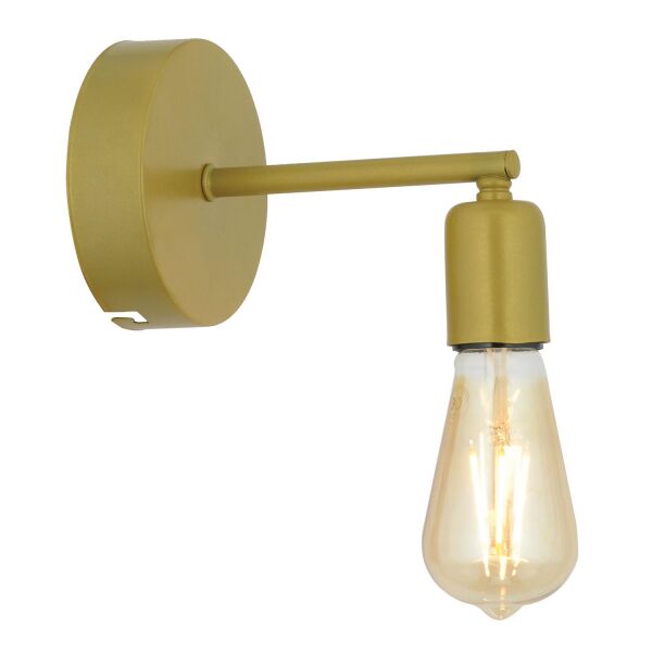 Binay Gold Boyalı Duvar Lambası Yatak Odası-Yatak Başı-Banyo Aplik