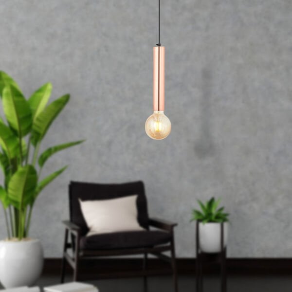 Elisa Tekli Bakır Modern Sarkıt Mutfak Salon Sarkıt Avize