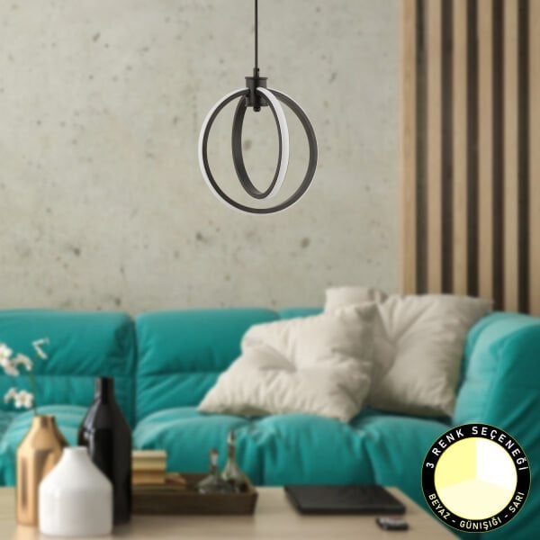 Linux Sarkıt 34 Watt Sarkıt 3 Renkli Ledli Modern Mutfak Banyo Led Salon Sarkıt Avize