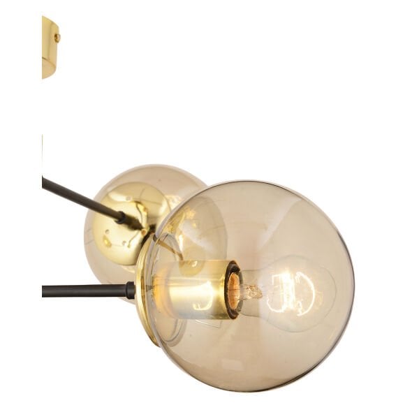 Maral 4Lü Siyah Gold Bal Camlı Modern Koridor Mutfak Salon Retro Avize