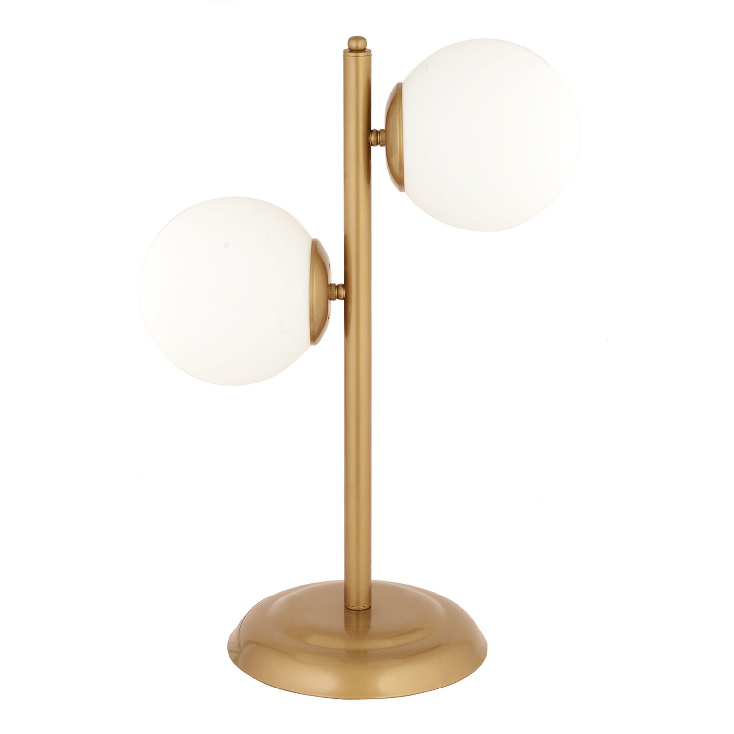 Siena 2Li Eskitme Boyalı Beyaz Camlı Masa Lambası Modern Tasarım -Yatak Odası-Salon Abajur