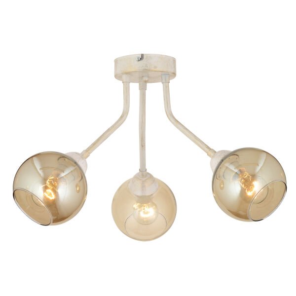 David 3Lü Beyaz Silme Bal Camlı Modern Genç Odası MutfakSalon Avize