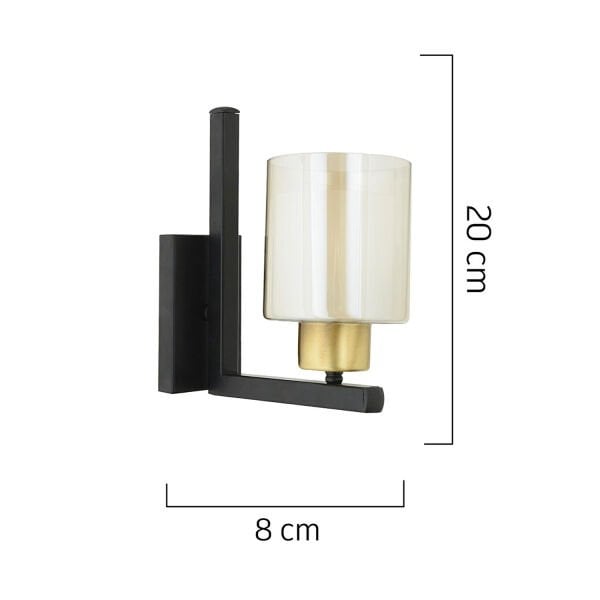 Tisse 3 Lü Siyah-Eskitme  Modern Tasarım Yatak Odası Salon Avize-Aplik Seti 3 Parça