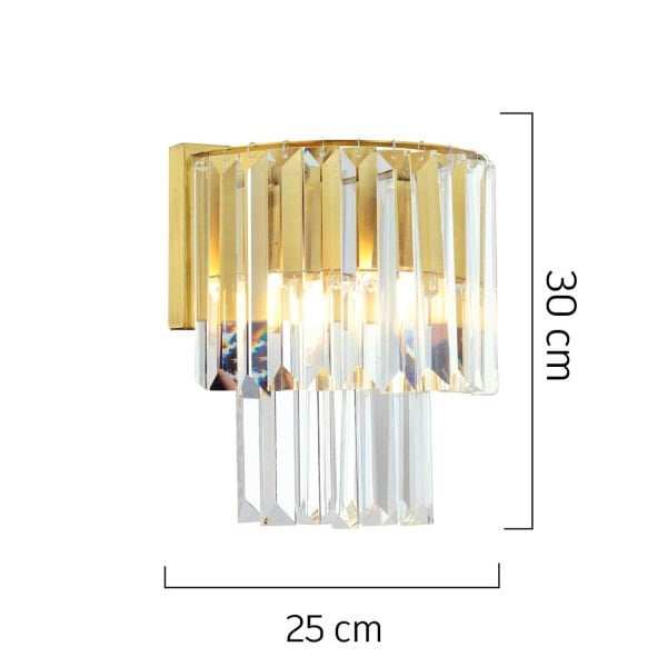 Nilüfer 2 Katlı Küçük Eskitme Yuv. Kristal Taşlı Avize 3 Parça Avize Seti