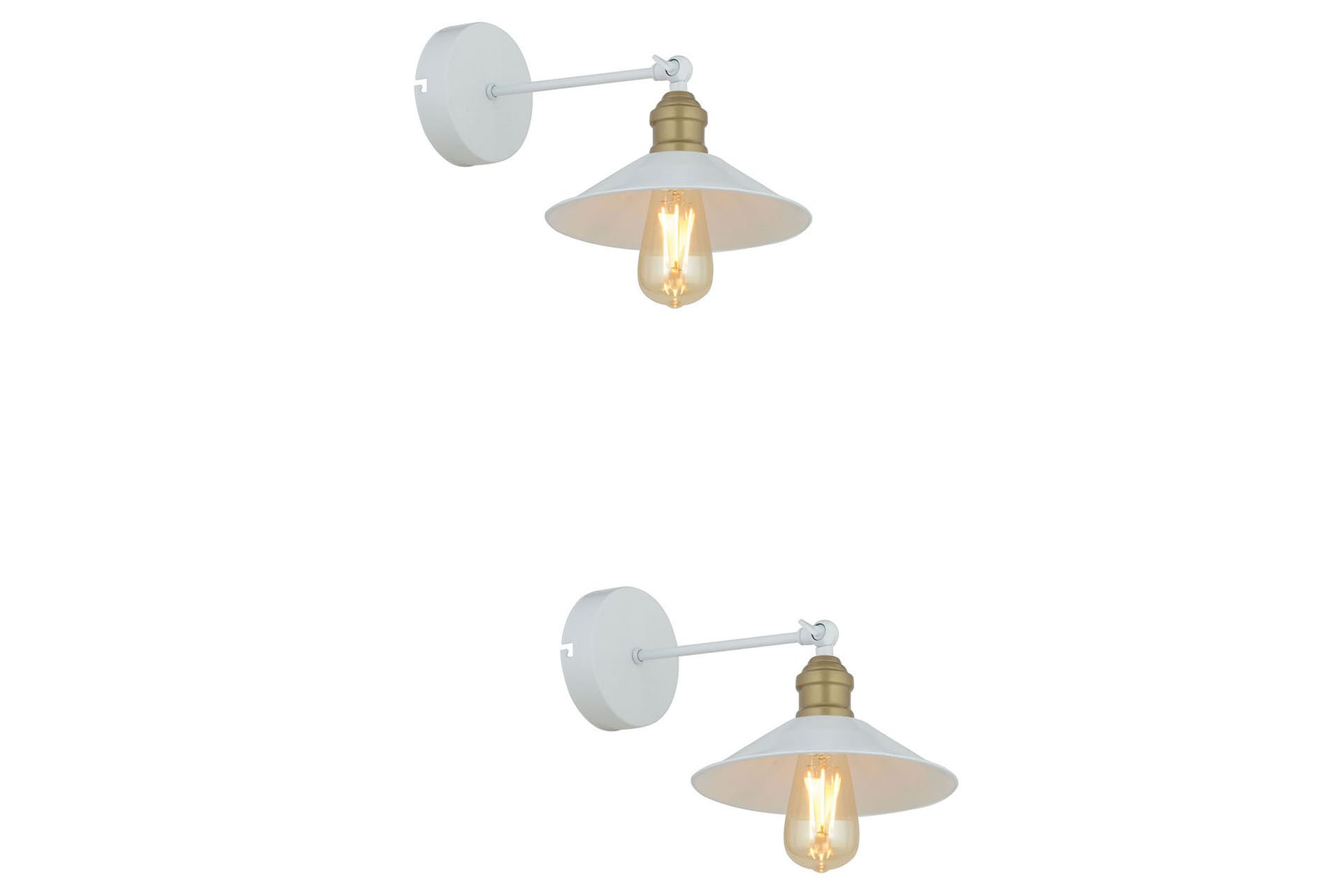 Yekta Beyaz 2'li Aplik Seti Yatak Odası-Yatak başı,Cafe,Restoran için Duvar Lambası