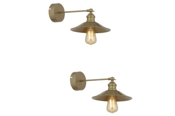 Yekta Eskitme Boyalı 2'li Aplik Seti Yatak Odası-Yatak başı,Cafe,Restoran için Duvar Lambası