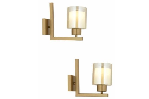 Tisse Eskitme Boyalı Yatak Odası-Yatak Başı Duvar Lambası 2'li Aplik Seti