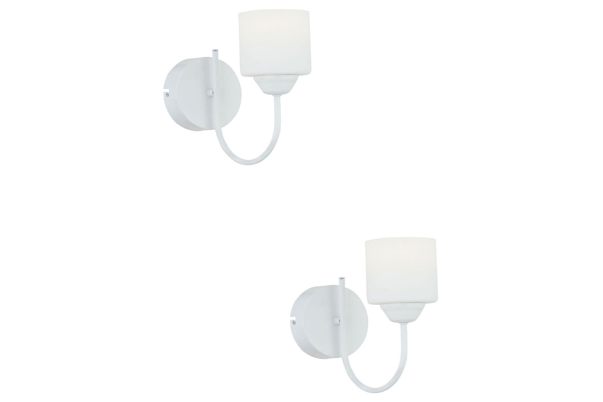 Esila Beyaz Boyalı 2'li Aplik Seti Yatak Odası-Yatak başı,Cafe,Restoran için Duvar Lambası