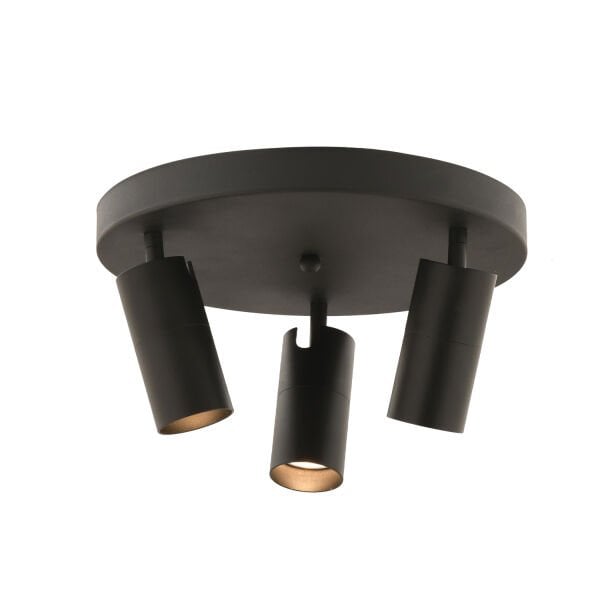 Dusan Siyah 3Lü  Plafonyer Modern Retro Tasarım Spot Avize