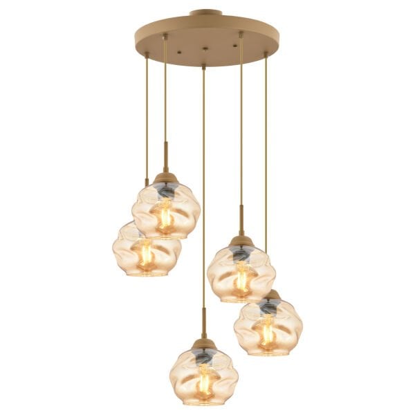 Darko 5Li Yuvarlak Eskitme Modern Sarkıt Oturma Odası Salon Sarkıt Avize