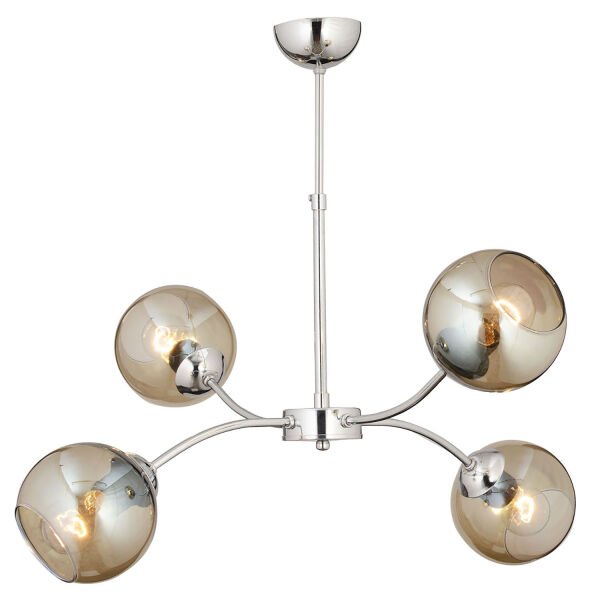 Ecvet 4Lü Krom Modern Oturma Odası Yatak odası Salon Avize