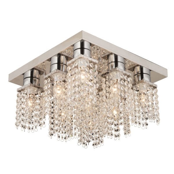 Peter 9Lu Krom  Kristalli, Taşlı Modern Tasarım Kristal Salon Avize