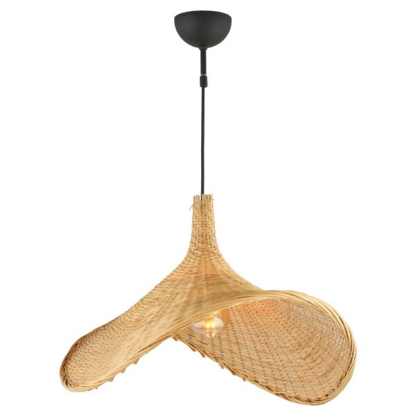 Herta Tekli Rattan Modern Tasarım Oturma Odası Avize