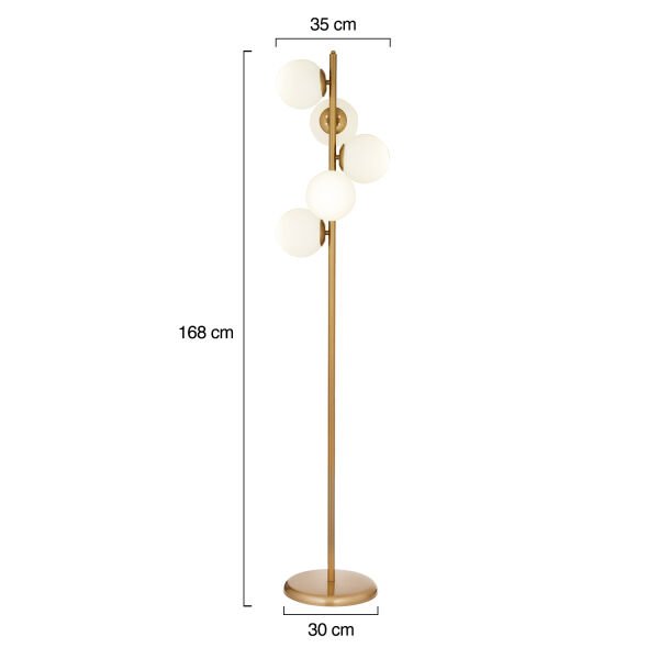 Uzel 5Li Eskitme Modern Tasarım Metal Lambader