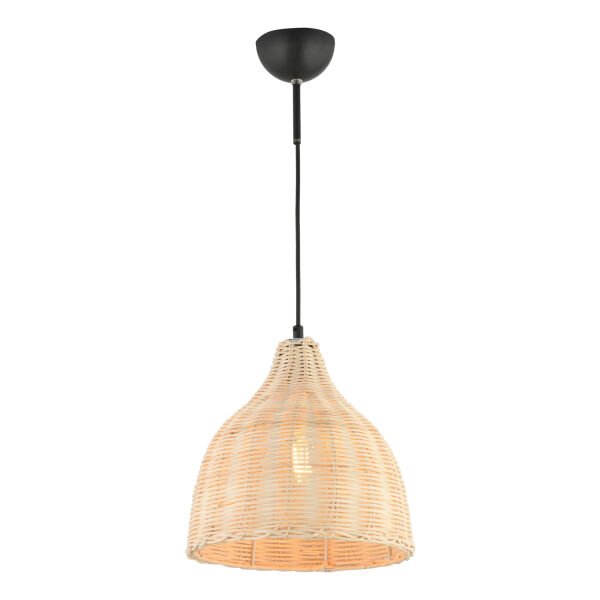 Bannan Tekli Rattan Modern Tasarım Hazeran Avize Oturma Odası Bambu Avize