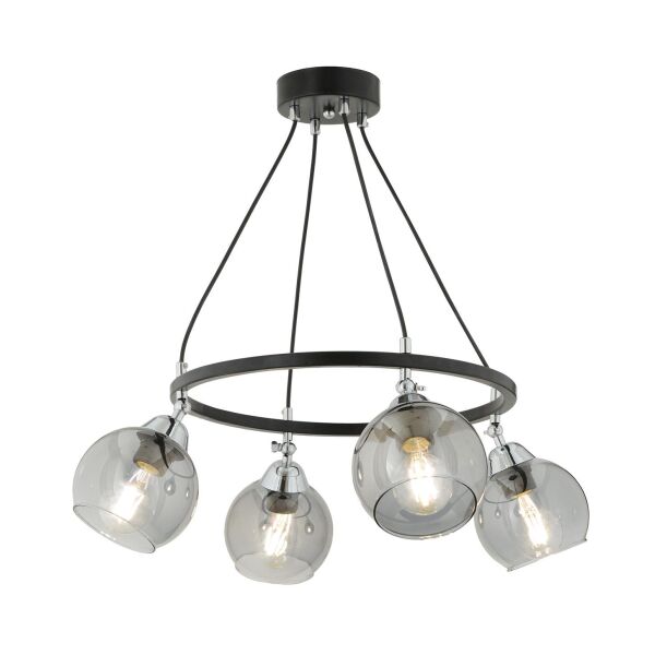 Flora 4 Lü Krom Detaylı Modern Yatak Odası Mutfak Oturma Odası Salon Avize