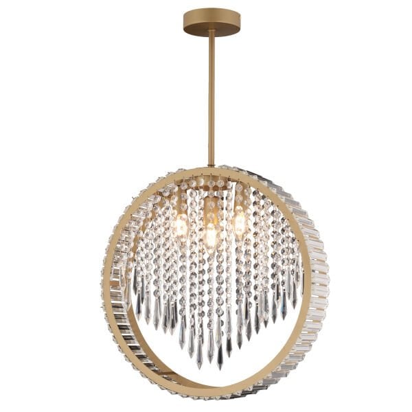 Taproot 3lü Eskitme Kristalli Taşlı Modern Tasarım Kristal Salon Avize