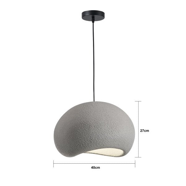 Tretan Tekli Gri Beton Modern Sarkıt Oturma Odası Salon Sarkıt Avize