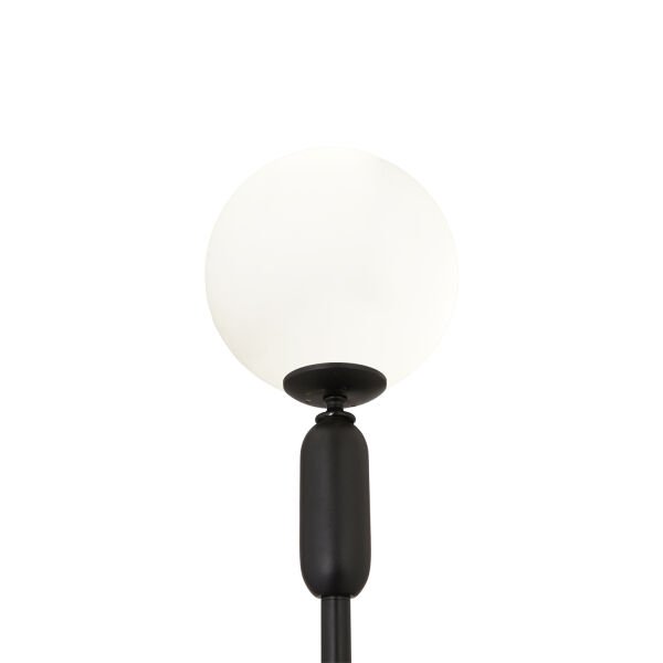 Arlo Siyah Beyaz Camlı Modern Tasarım Metal Lambader