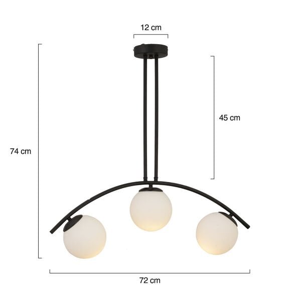 Fralde 3Lü Siyah Modern Mutfak Cafe Restoran için Uygun Retro Salon Avize