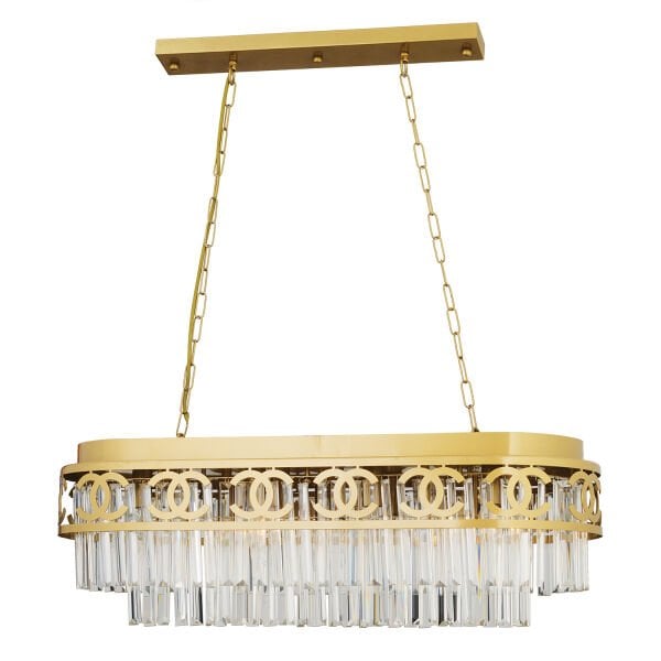 Varnum Eskitme Kristalli Taşlı Modern Tasarım Yemek Masası Üstü Kristal Salon Avize