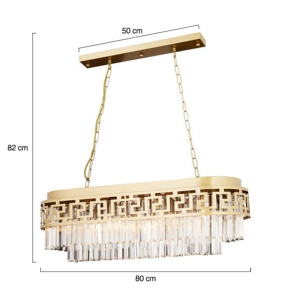 Merlin Sıralı Eskitme Kristalli Taşlı Modern Tasarım Yemek Masası Üstü Kristal Salon Avize