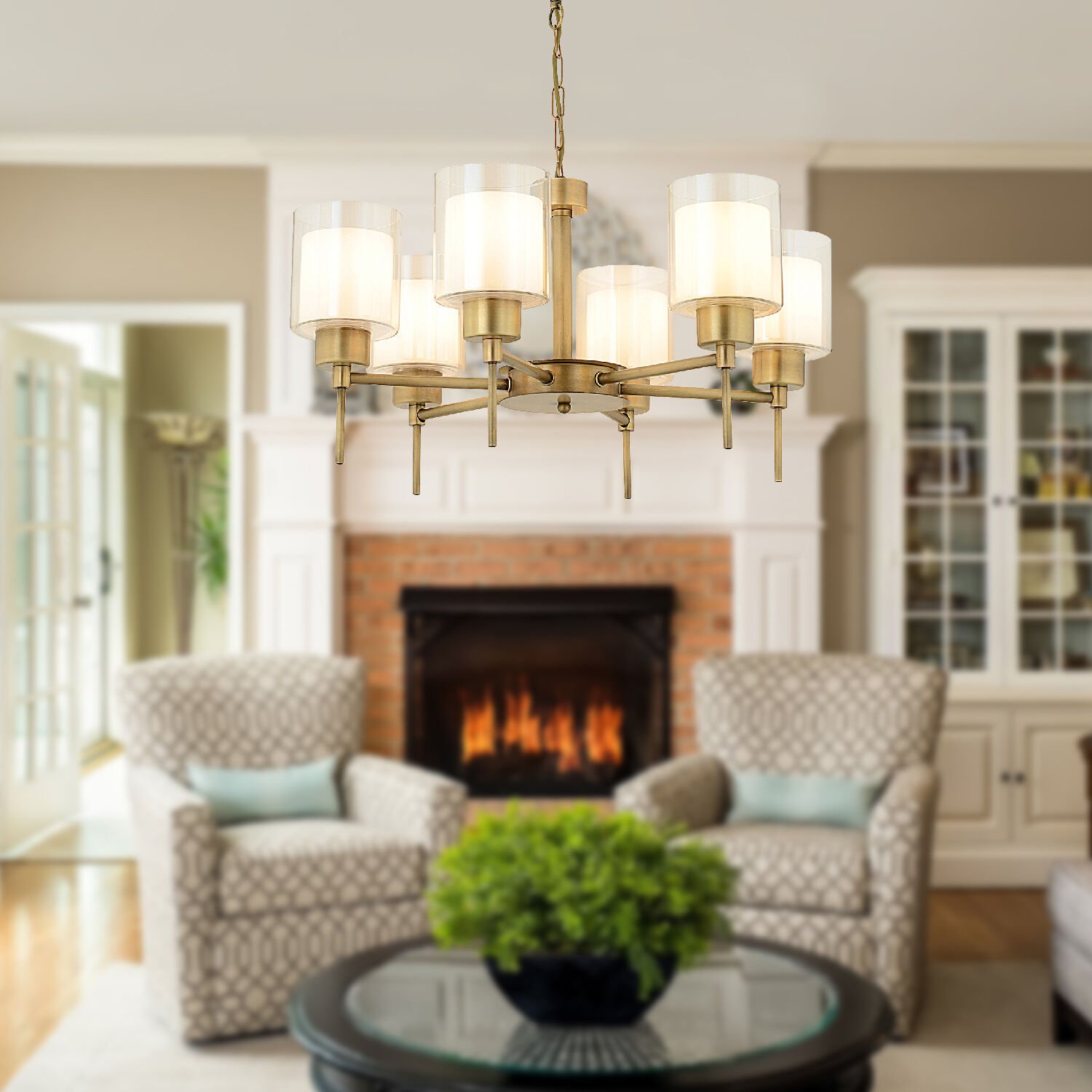 Goldie 6 Lı Eskitme Modern Yatak Odası  Salon Avize