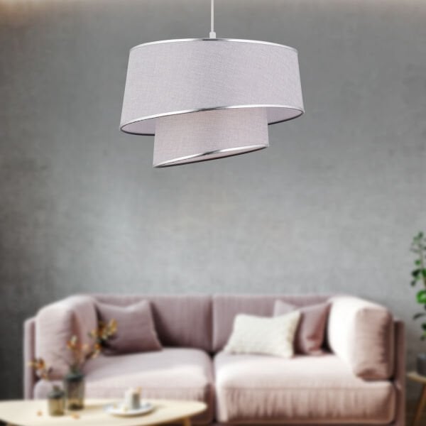 Paoni 2 Katlı Gri Modern Koridor,Yatak Odası Salon Avize