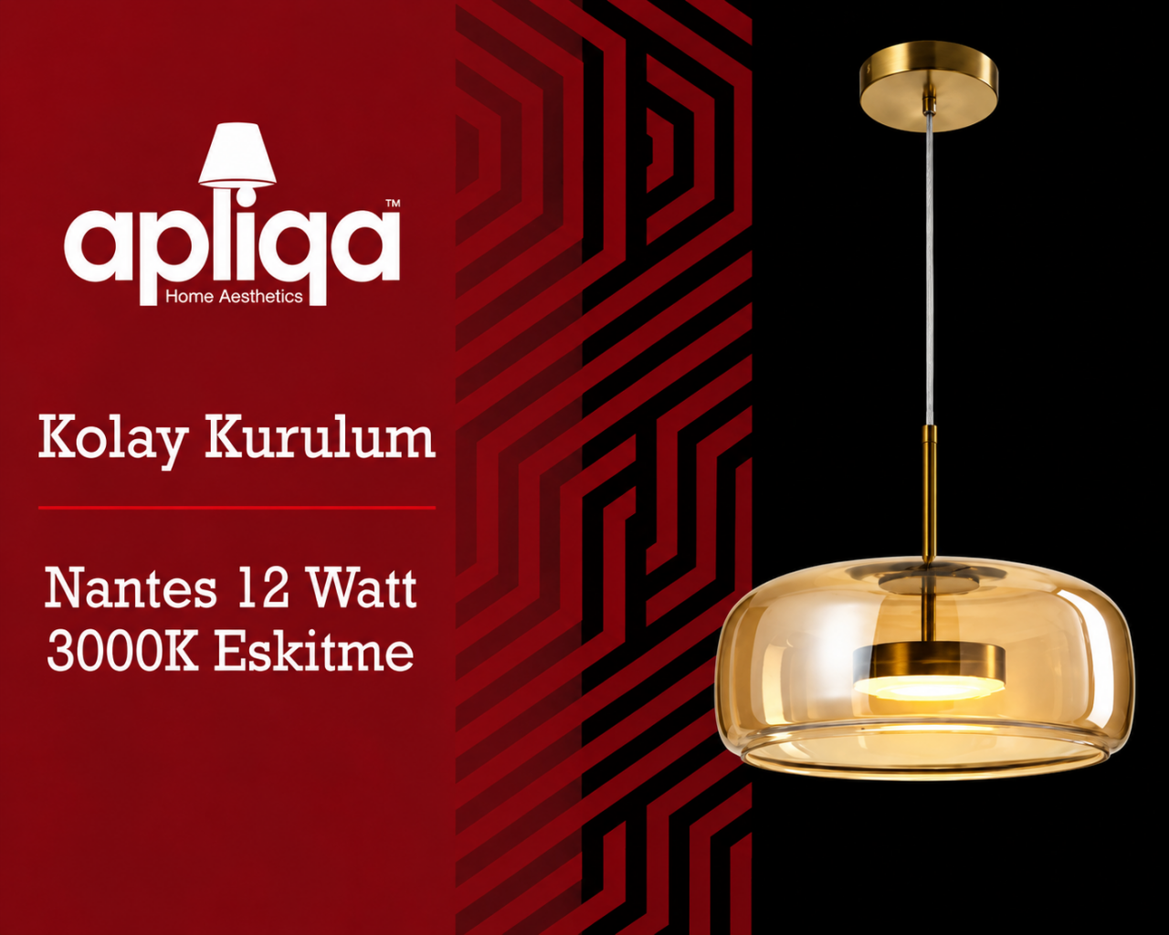 Apliqa Nantes 12 Watt 3000K Eskitme Bal Camlı Tekli Led Sarkıt Avize Montajı Nasıl Yapılır?