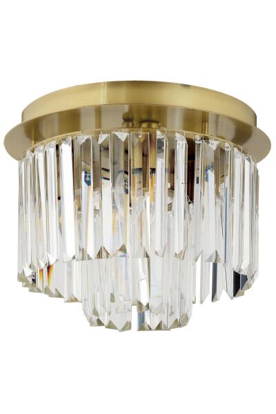 Nilüfer 2 Katlı Küçük Eskitme Yuv. Kristalli Taşlı Modern Tasarım Kristal Salon Avize