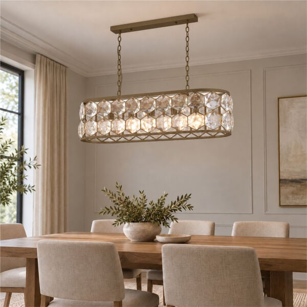 Roman 5'li Sıralı Eskitme Kristalli Taşlı Modern Tasarım Kristal Salon Avize