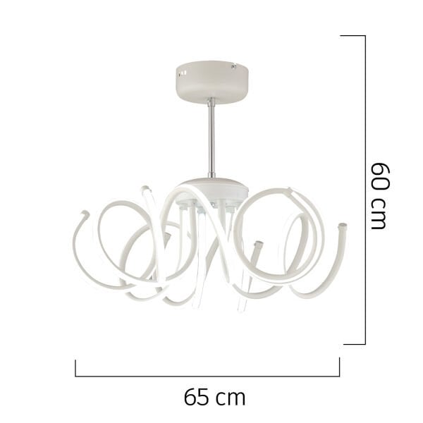 Alkent Beyaz Sarkıt 120 Watt Sarkıt Ledli Modern Mutfak Banyo Led Salon Sarkıt Avize