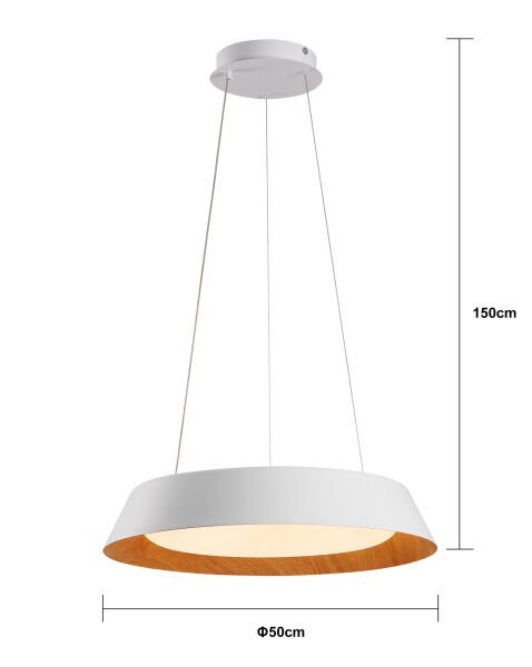 Elliot 50'lik 108 Watt Yuvarlak Sarkıt 3 Renkli Led Avize