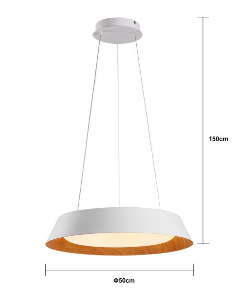 Elliot 50'lik 108 Watt Yuvarlak Sarkıt 3 Renkli Led Avize