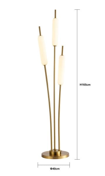 Cora 3'lü Gold Led Lambader