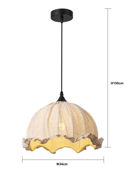 Zane Kumaş Başlıklı Retro Bohem Sarkıt Avize