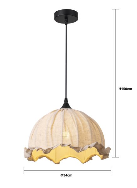 Zane Kumaş Başlıklı Retro Bohem Sarkıt Avize