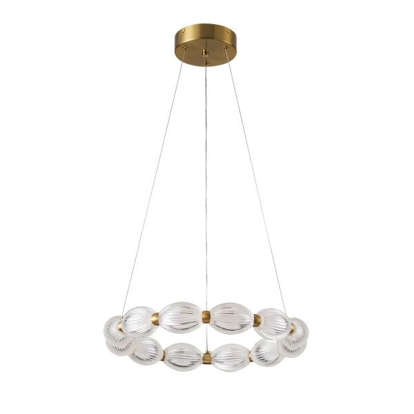 Aspen 12'li Yuvarlak Eskitme Sarkıt Led Modern Salon Avize