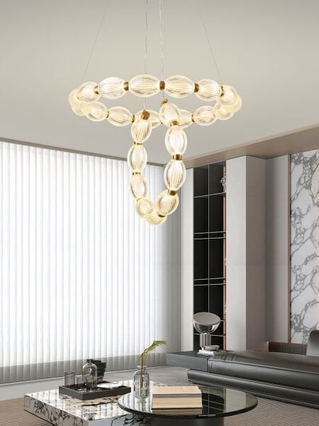 Aspen 2'li Yuvarlak 106 Watt Eskitme Sarkıt 3 Renkli Led Avize